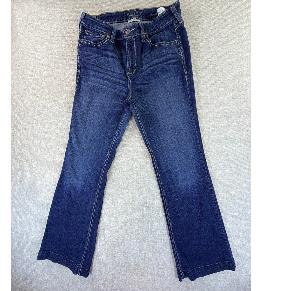 Ariat Real Women's Blue 30R High Rise Slim Trouser Denim Jeans Western Cowgirl
